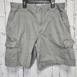Duluth Trading Co. Men's Cargo Shorts Sz 36 Gray Casual‎ Work Multiple Pockets